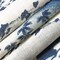 Blue Stain Resistant Performance Global Toile Novelty Print Upholstery Fabric by The Yard - SKU: Linford Sapphire